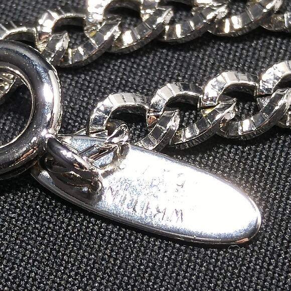 Whiting & Davis Turtle Pendant Necklace, Silver Tone Chain - Picture 9 of 10